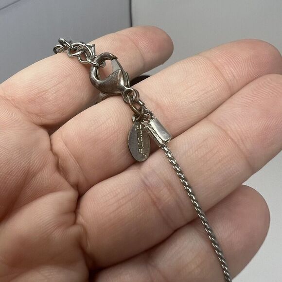 Chico's Necklace Silver Beaded Cluster Beads Sparkle Faceted Adjustable - Picture 4 of 6